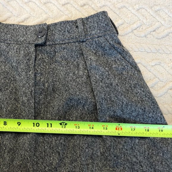 VTG CAROLINE ROHMER Paris Tweed Wool SKIRT Size XS Made in France - Picture 7 of 10